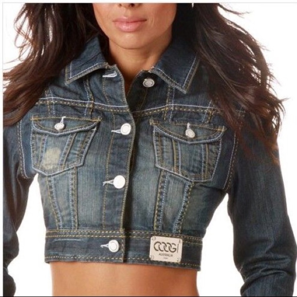 Cropped denim jacket